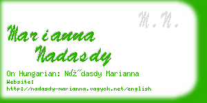 marianna nadasdy business card